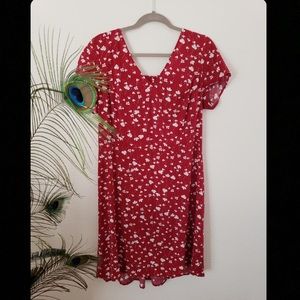 Red Floral Sun Dress